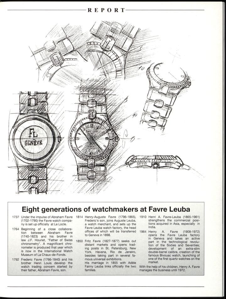 A history of Favre Leuba through the Europa Star archives 