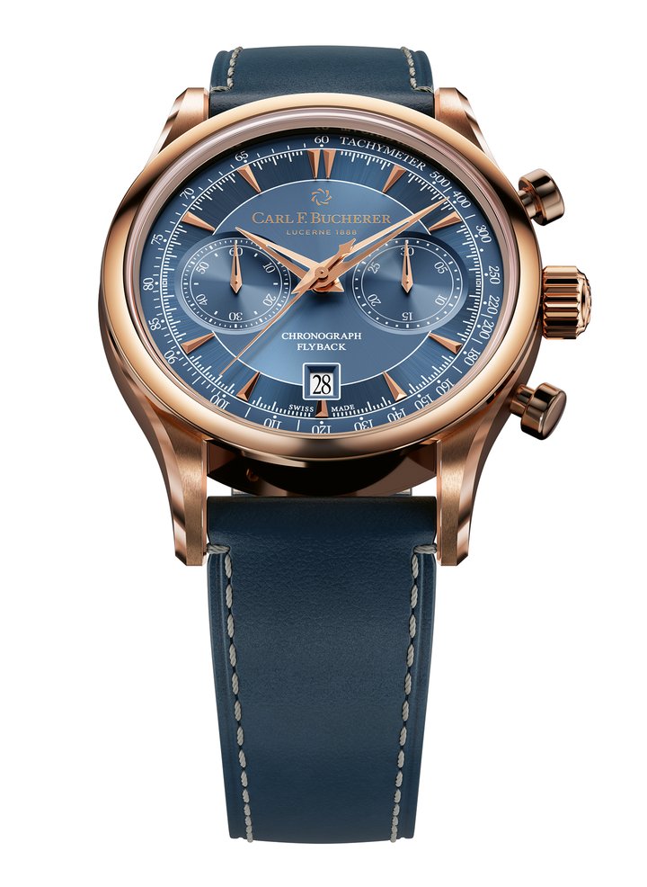 The timepiece's retro-inspired aesthetics emanate style and sophistication – and its exquisite finish suggests the character of a dress watch – yet its flyback chronograph functionality ensures it retains an unmistakably dynamic quality. 