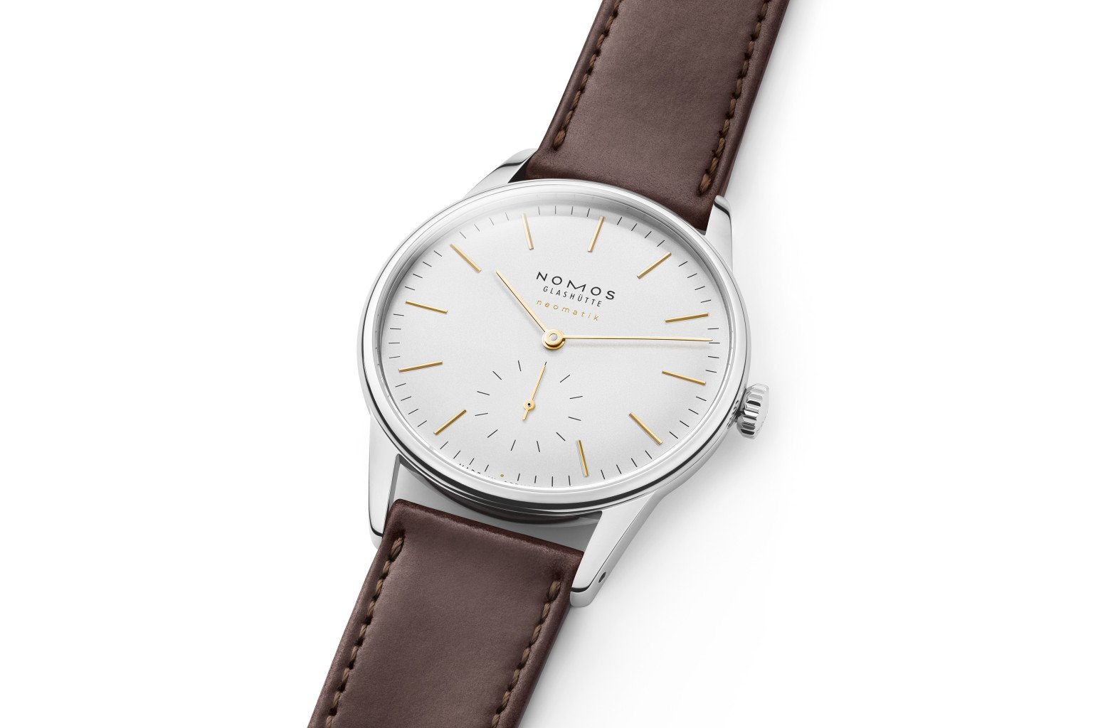 Nomos Orion neomatik doré and Tangente neomatik doré